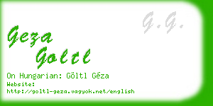 geza goltl business card