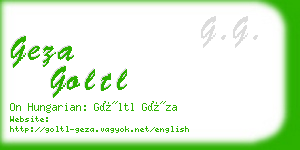 geza goltl business card